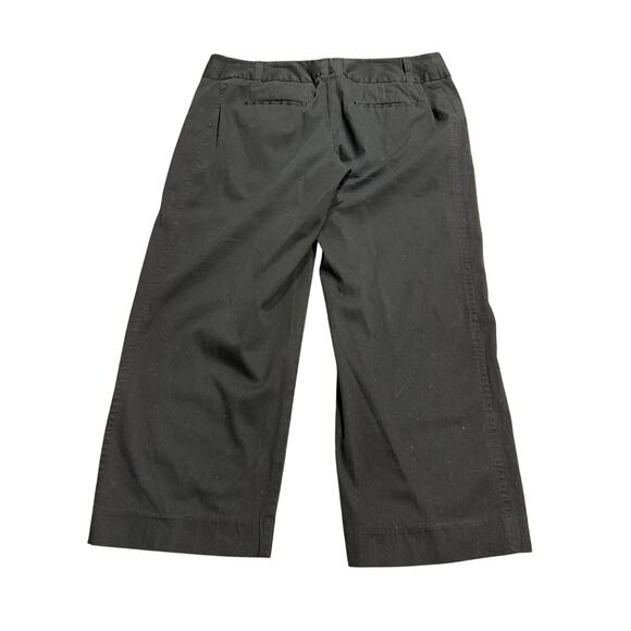 Daisy Fuentes Cropped Dress Pants Stretch Wide Leg Women's Size 4 Onyx Black - Picture 10 of 10